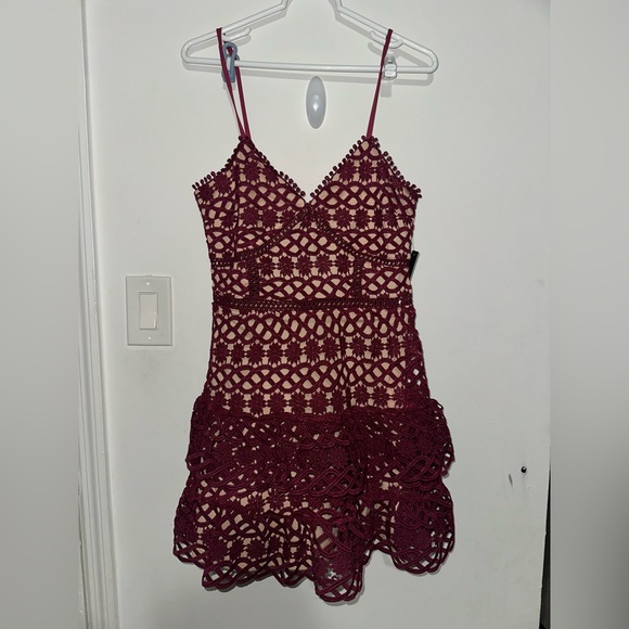 Nwt Beauty and Lace Plum Purple Crochet Lace Mini Dress
Lulus Sz M - Picture 3 of 6